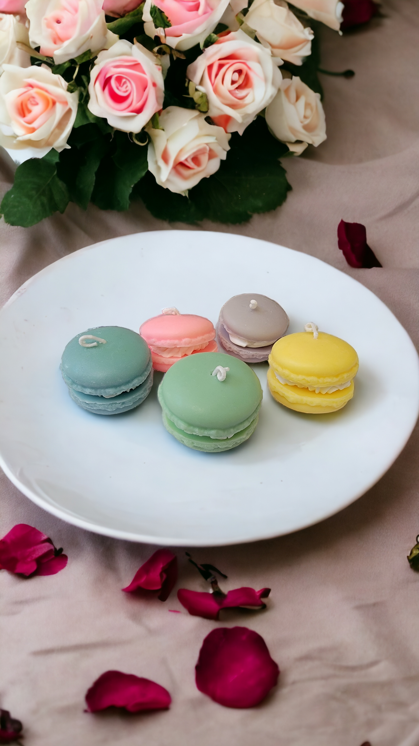 Patisserie Macaron Candle Collection – luxury dessert candle gift idea.