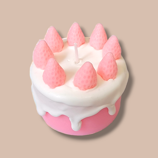 Strawberry Rosé Cake Candle