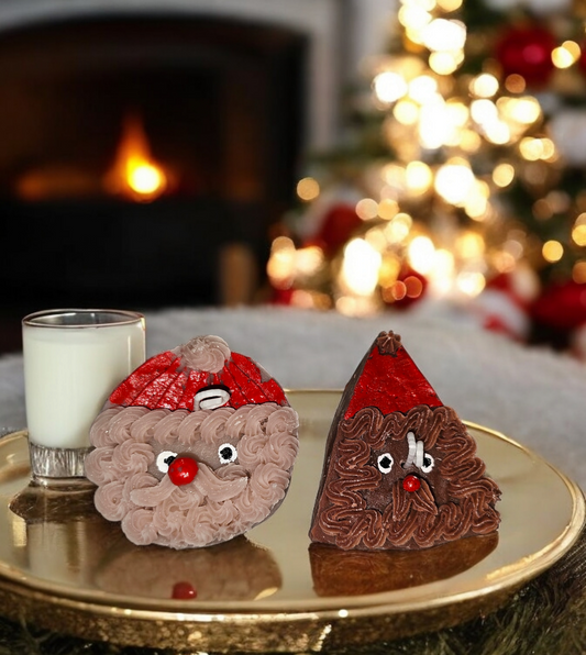 Santa Cookie Candle Set (2pc.)