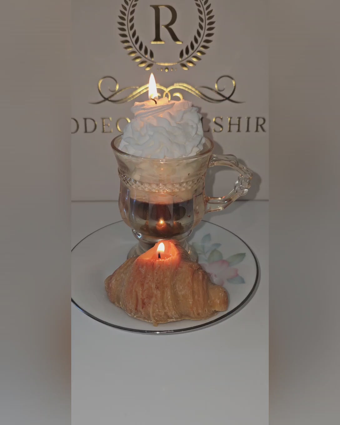 A Morning in Paris Candle Duo video – luxury coffee and croissant candles inspired by French café mornings